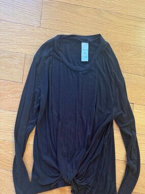 Nordstrom black long sleeve top (size 8/10)